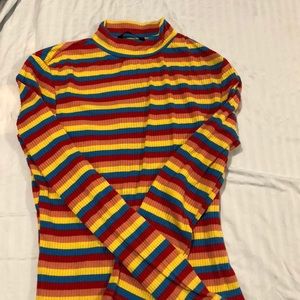 Long sleeve mock turtle neck